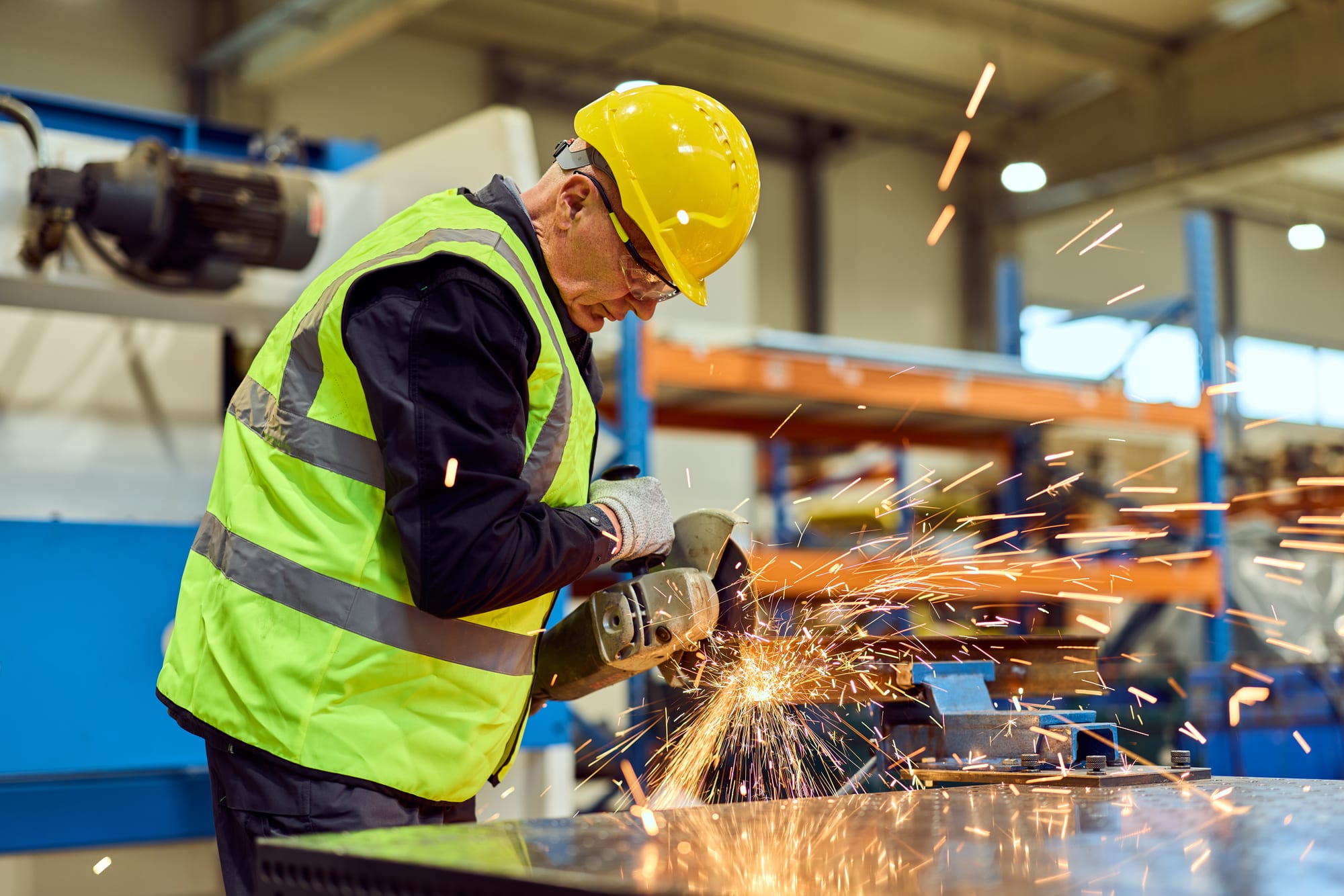 Grinding sparks